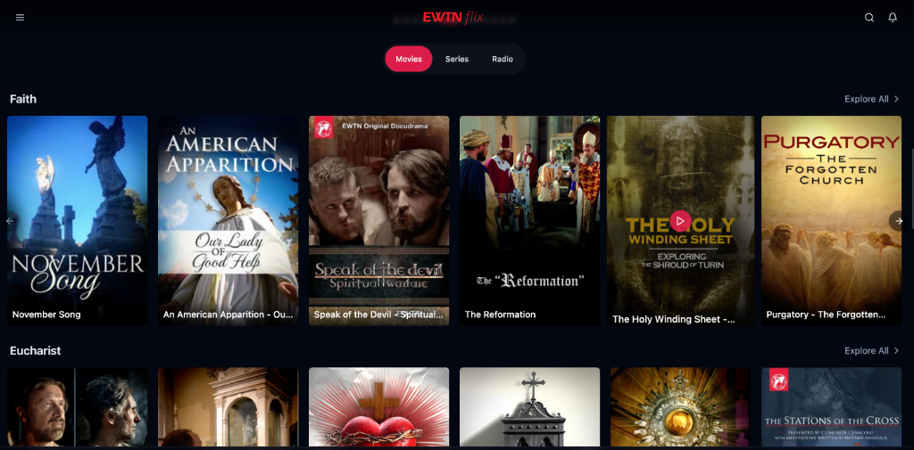 OTT Platform — EWTN Flix
